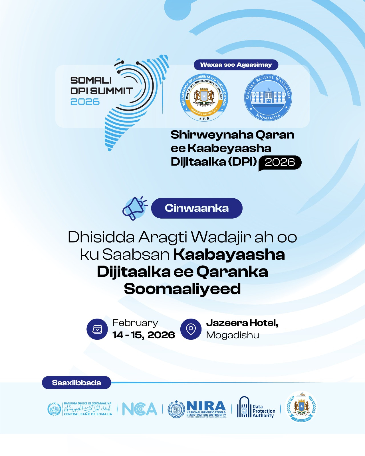 Mogadishu to Host First National Digital Public Infrastructure Summit; Key Agencies to Map Out Digital Transformation Strategy