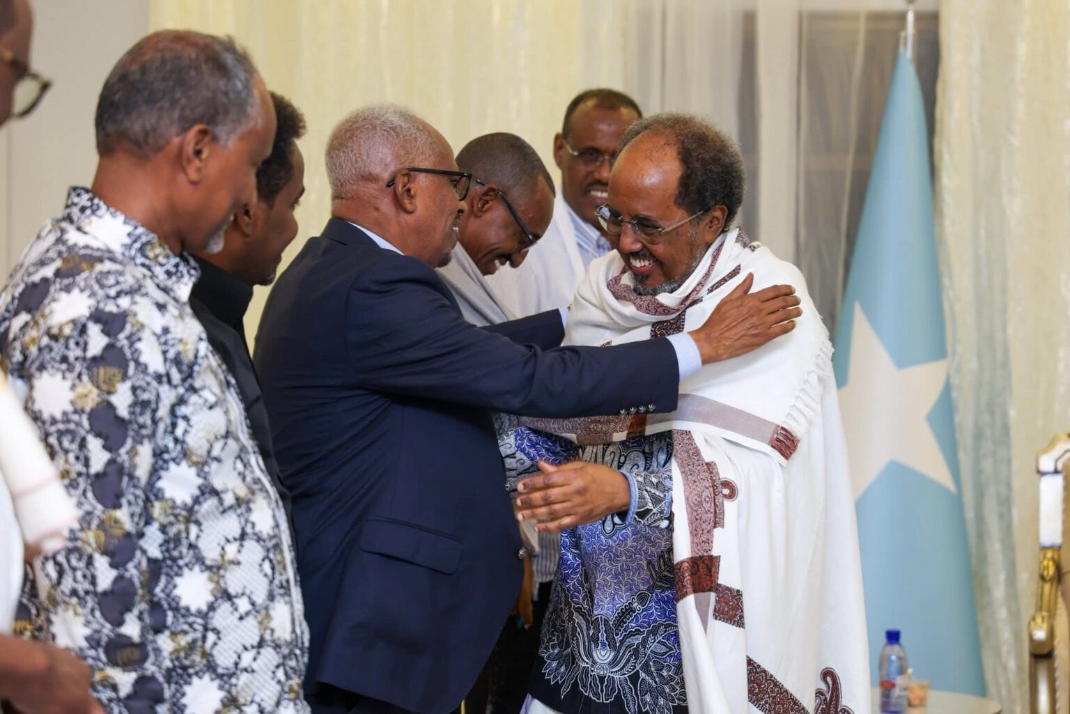 President Hassan Sheikh Receives High-Level Djiboutian Delegation in Las Anod; Djibouti Reaffirms Support for Somalia’s Unity