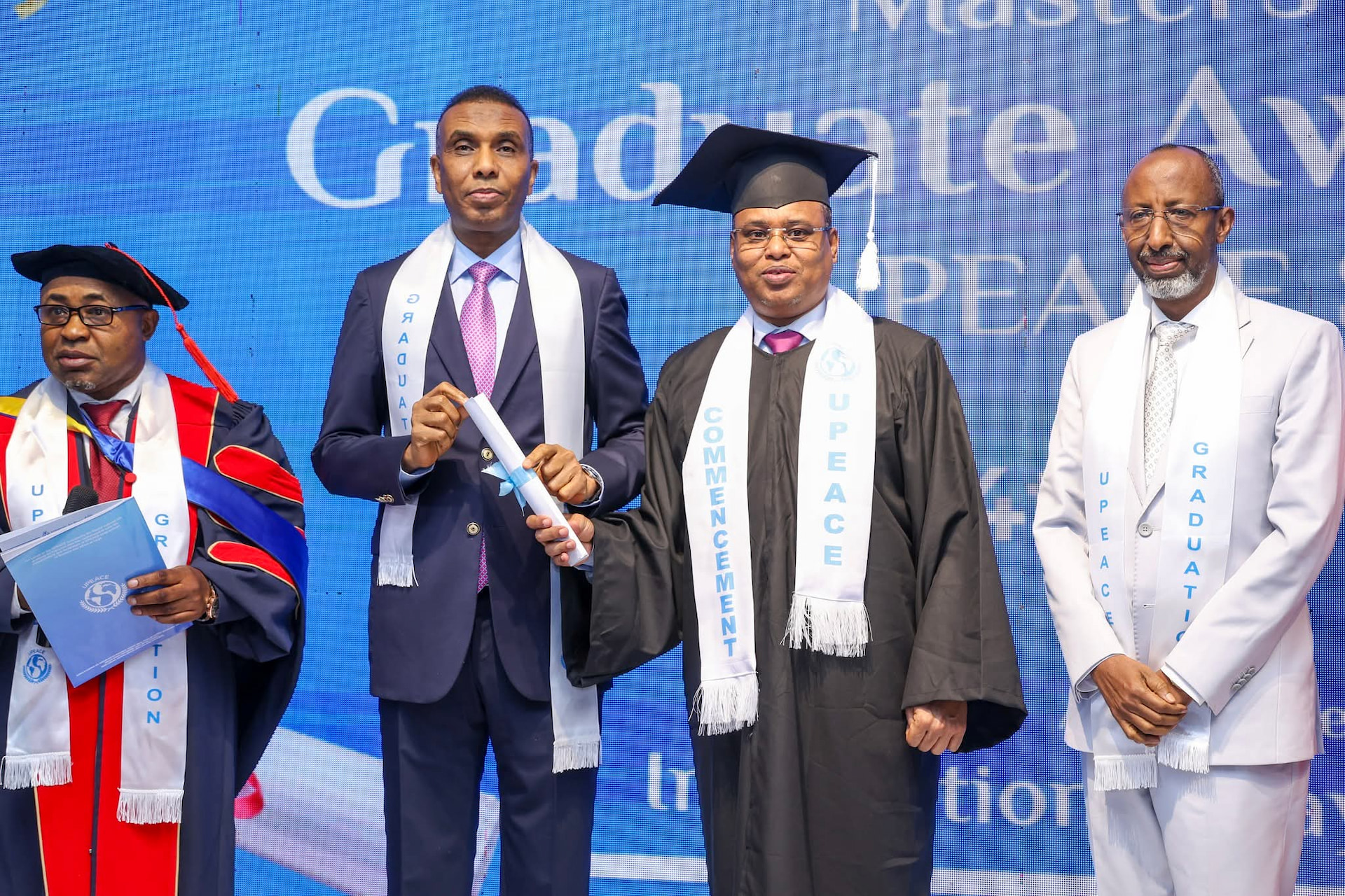 Prime Minister Hamza Abdi Barre Attends Graduation Ceremony at University for Peace