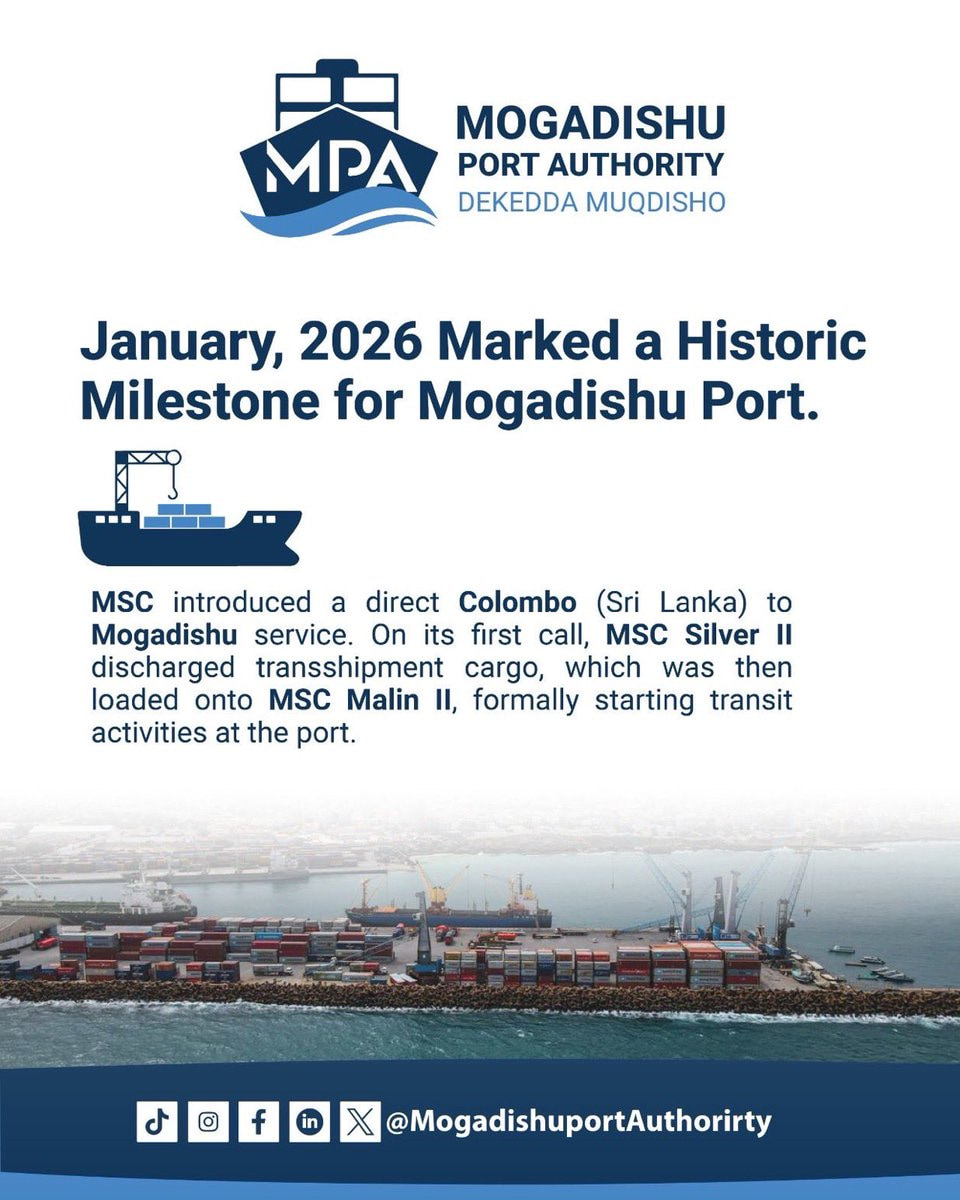 Mogadishu Emerges as Regional Transshipment Hub Following Record-Breaking January Performance