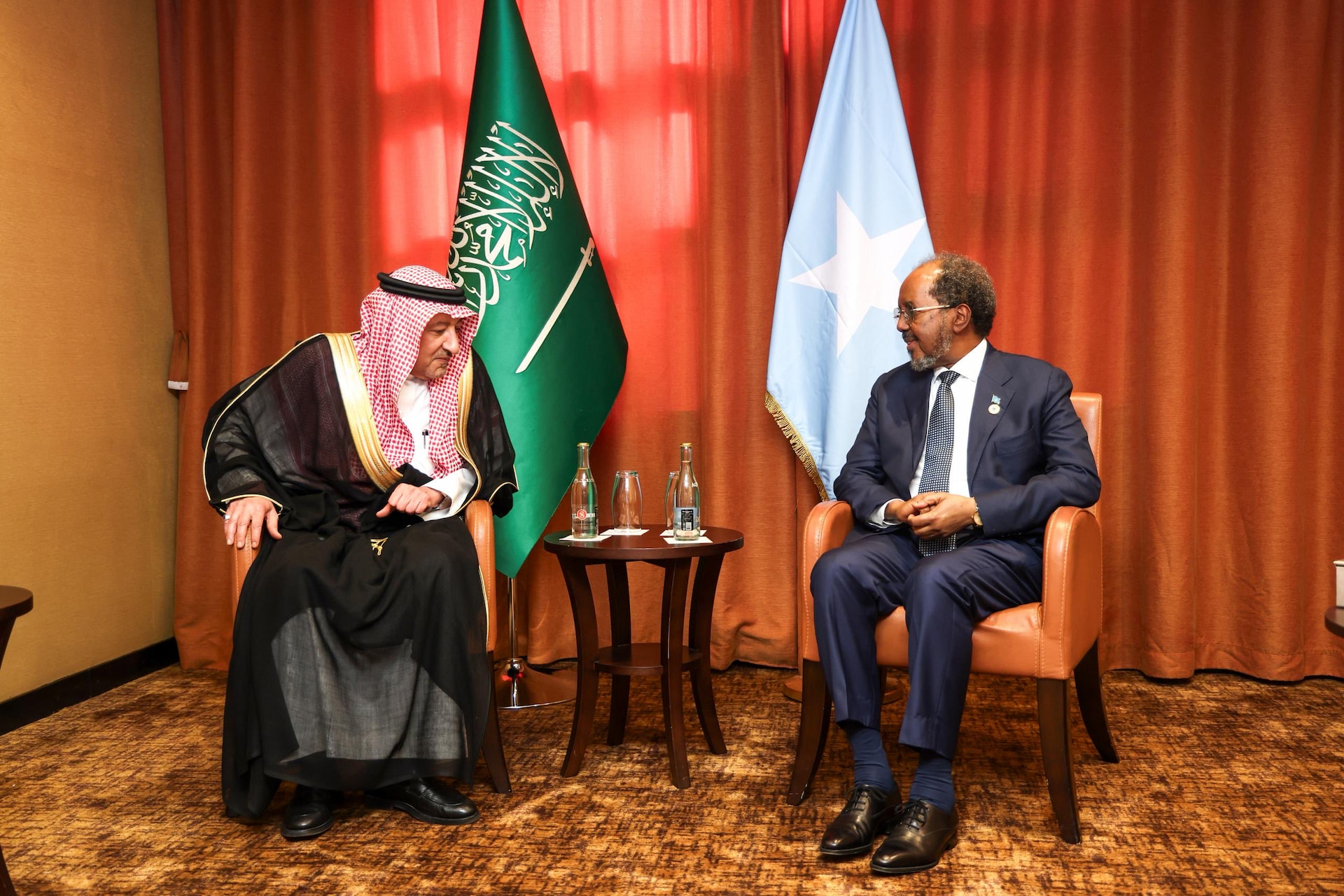 President Hassan Sheikh Meets Saudi Vice Foreign Minister in Kampala
