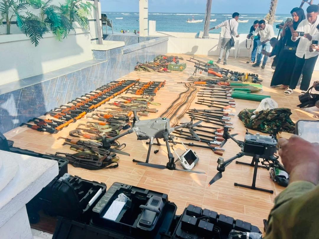 BANADIR POLICE COMMAND RECOVERS MASSIVE ILLEGAL ARMS CACHE AT HOTEL ELITE