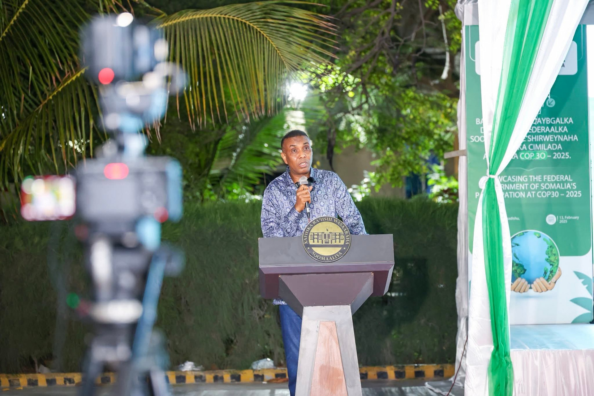 Ra'iisul wasaaraha XFS ka qayb galay madal lagu soo bandhigayey guulihii laga  gaaray ka qayb galka Shirkii Isbedelka cimilada Adduunka