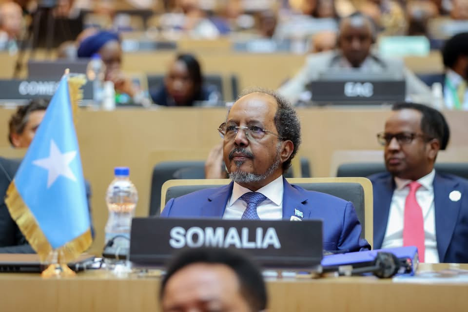 Madaxweyne Xasan Sheekh oo Khudbad ka jeediyay Shir Madaxeedka Afrika