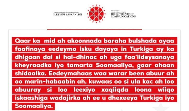 Heshiisyada wadajirka ah ee kala saxiixdeen Turkiga iyo Soomaaliya ayaa qeexaya in kheyraadka dabiiciga ah ay  leeyihiin shacabka Soomaaliyeed
