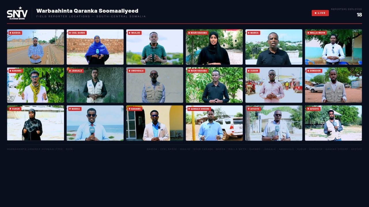 Maxaad ka taqaan Weriyaasha warbaahinta qaranka ee ka soo waramaya Dooraahada K/Galbeed?
