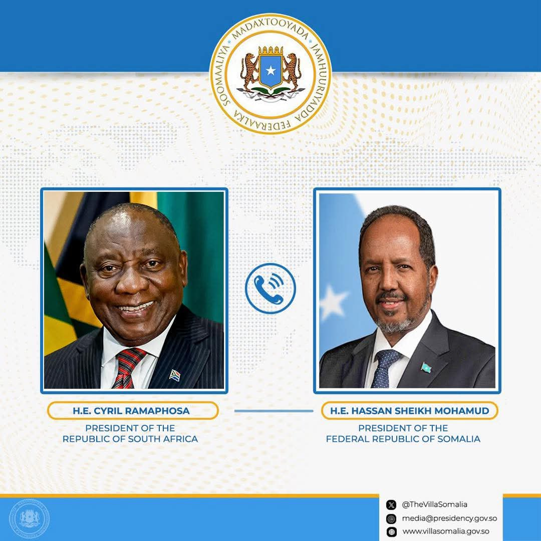 Somalia, South Africa Discuss Strengthening And Expanding Cooperation On Peace And Security, Trade And Investment