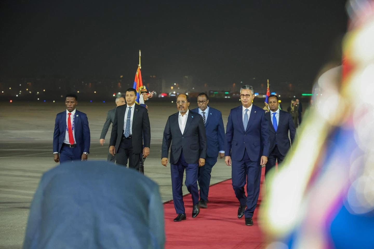President Hassan Sheikh arrives in Cairo for an official visit